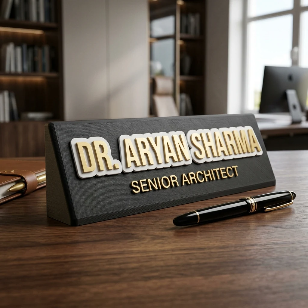 Custom 3D Executive Desk Nameplate