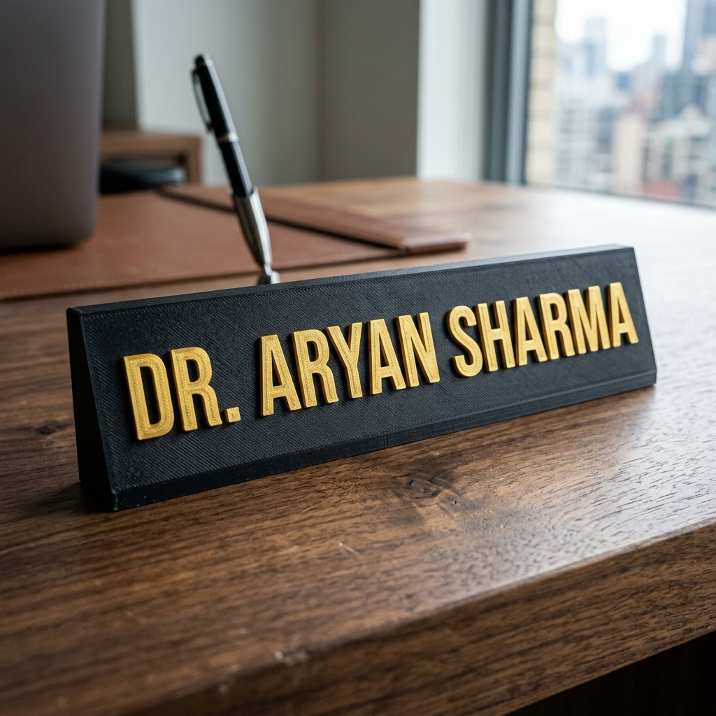 Executive 3D Desk Nameplate